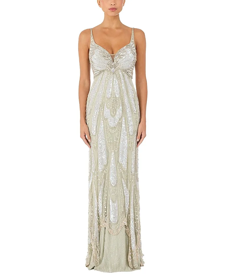 Jenny Packham Yves Beaded Maxi Dress