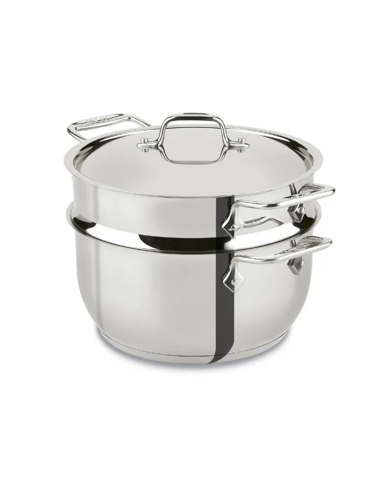 All-Clad Stainless Steel 5 Qt. Covered Multi Pot with Steamer Insert - Silver-Tone