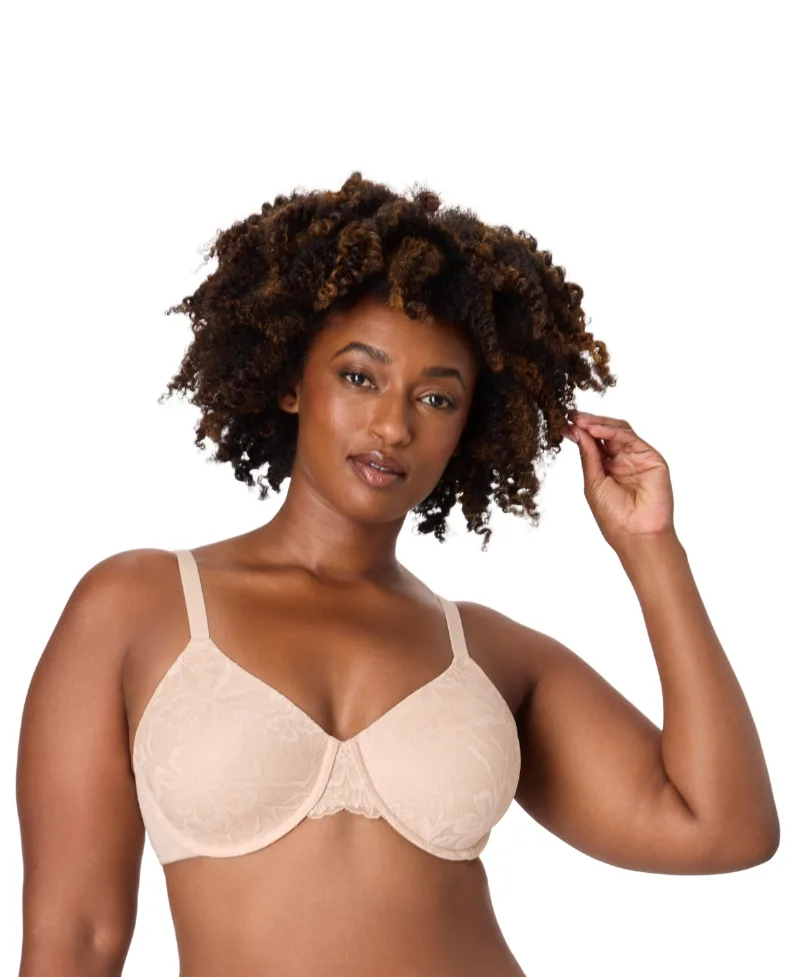 Bali Plus Size Breathe Medium Underwire Full Coverage T-Shirt Bra - Almond