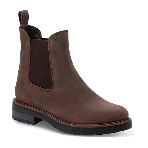 Eastland Womens Willa Block Heel Chelsea Boots, 8 Medium, Brown