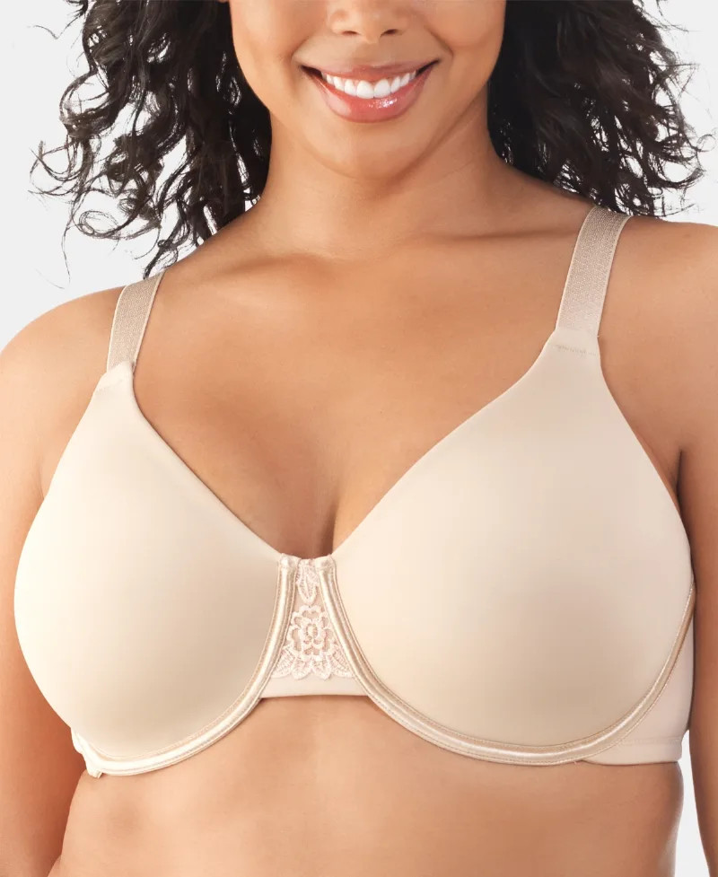 Vanity Fair Full Figure Beauty Back Smoothing Minimizer Bra 76080 - Damask Neutral (Nude 5)