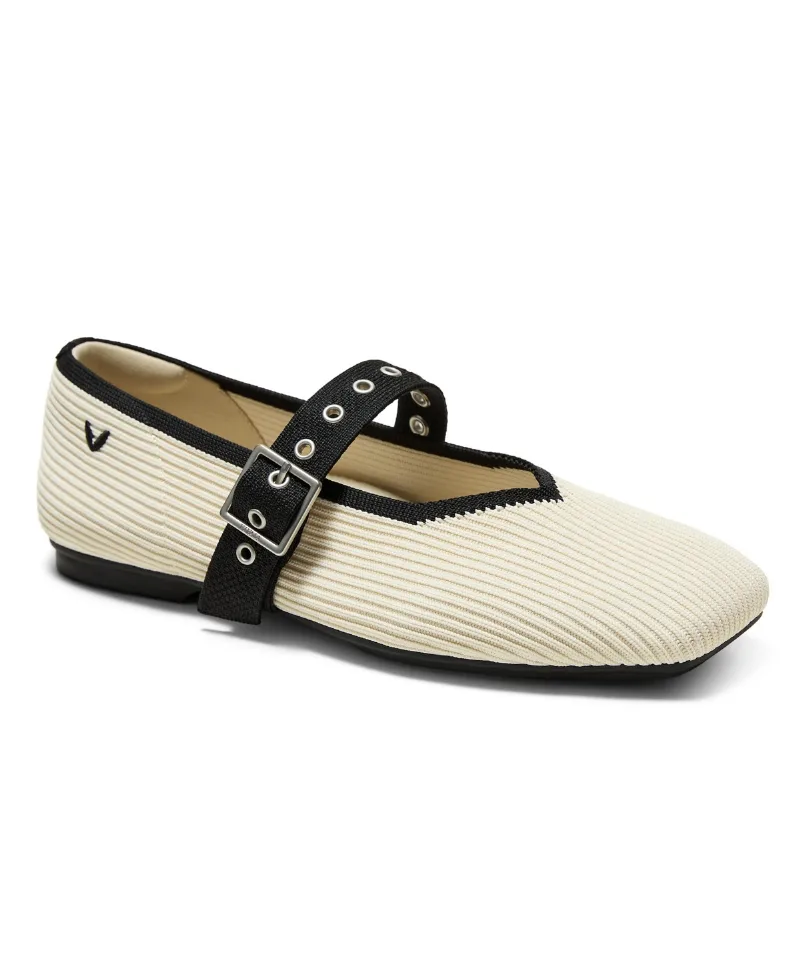 Vivaia Women's Myriel Square-Toe Margot Mary Jane 3.0 - Beige