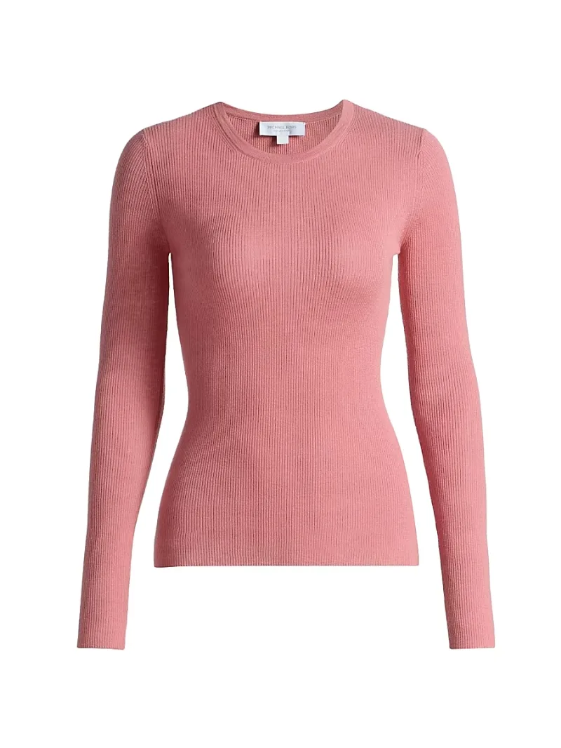 Women's Hutton Ribbed Cashmere Sweater - Guava - Size Large