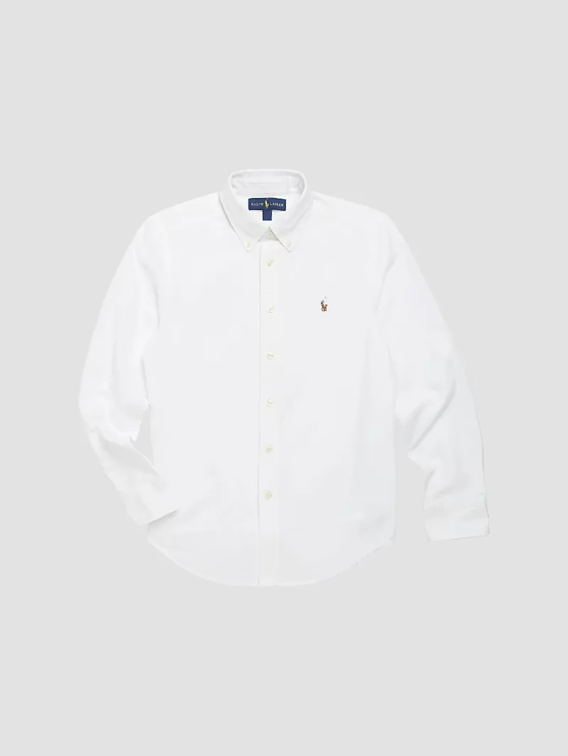 Polo Ralph Lauren Boy's Little Boy's & Boy's Cotton Oxford Sport Shirt - White - Size 18