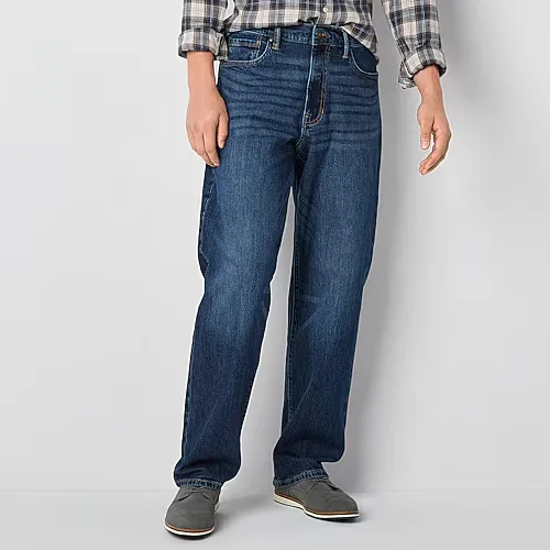 mutual weave Mens Loose Fit Jean, 36 29, Blue