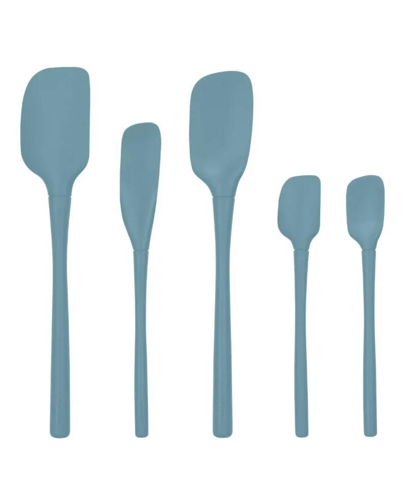 Tovolo Flex-Core 5-Pc. All Silicone Spatula Set - Blue Slate