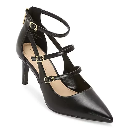 Liz Claiborne Jobes Womens Pointed Closed Toe Stiletto Heel Pumps, 8 1/2 Medium, Black