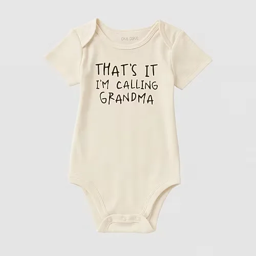 Okie Dokie Baby Unisex Crew Neck Short Sleeve Rib Bodysuit, 18 Months, White