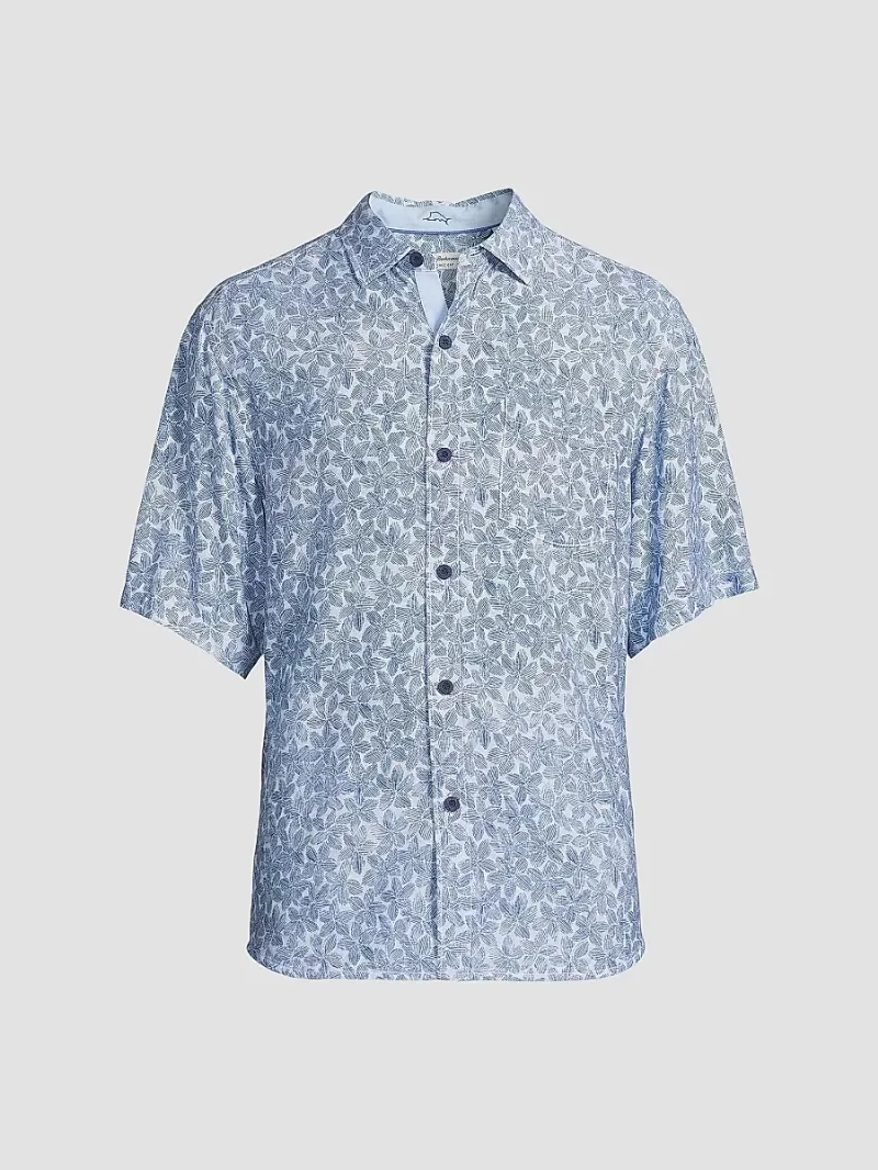 Tommy Bahama Men's Veracruz Cay Sand Dollar Shirt - Cloud Nine Blue - Size Small