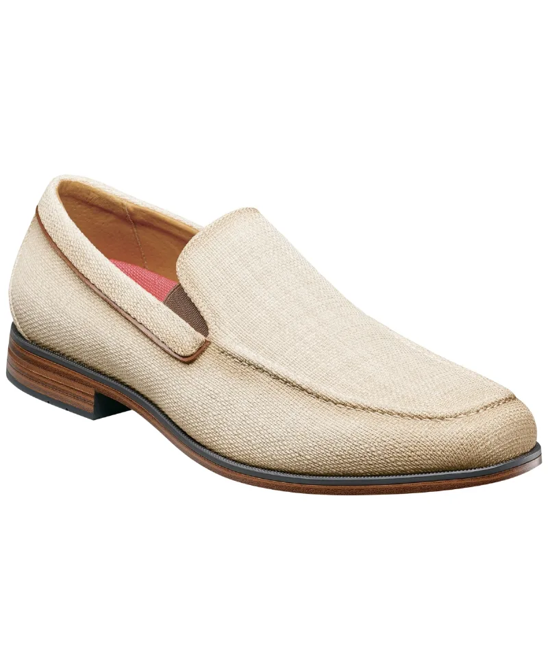 Stacy Adams Men's Moc-Toe Slip-on Shoes - Beige