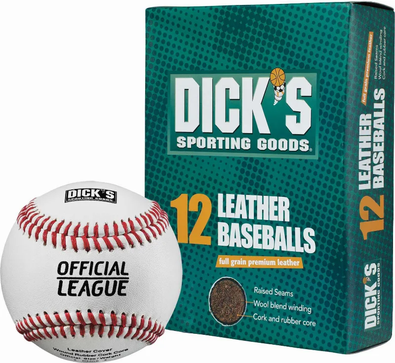 DICK'S Sporting Goods Leather Baseballs - 12 Pack, Cork