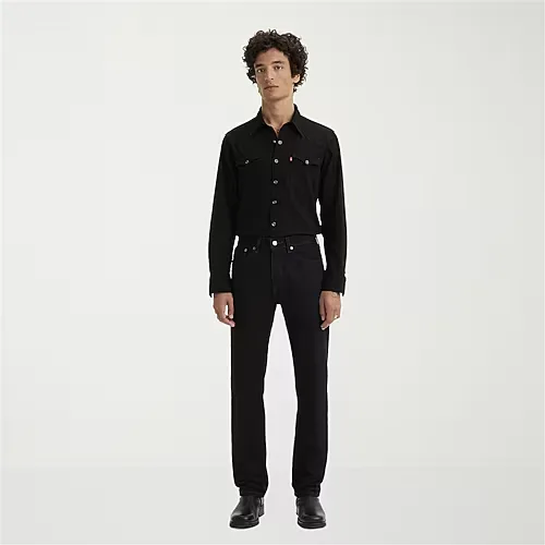 Leviâs Men's 505 Straight Regular Fit Jeans, 36 30, Black