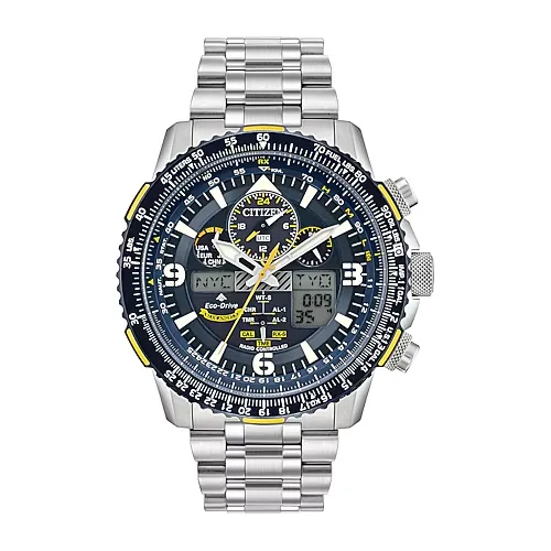 Citizen Promaster Skyhawk A-T Mens Silver Tone Stainless Steel Bracelet Watch Jy8078-52l, One Size