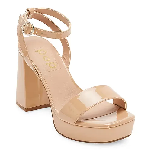 Pop Womens Casen Heeled Sandals, 8 1/2 Medium, Brown