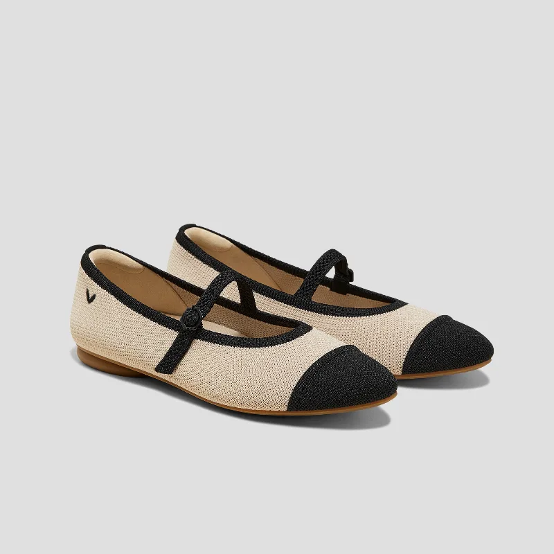VIVAIA Almond-Toe Mary Janes AdaptAll™ (Tamia Mary Jane)|ALMOND BLACK|US 7.5