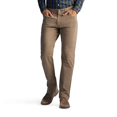 Lee Mens Extreme Motion Straight Fit Jeans, 30 32, Brown