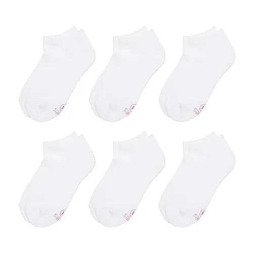 Hanes Ultimate Little & Big Girls 6 Pair Low Cut Socks, Large, White