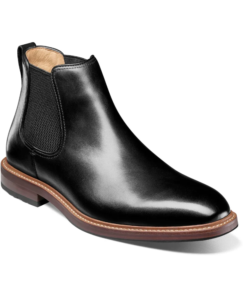 Florsheim Men's Anthem Plain Toe Chelsea Boots - Black