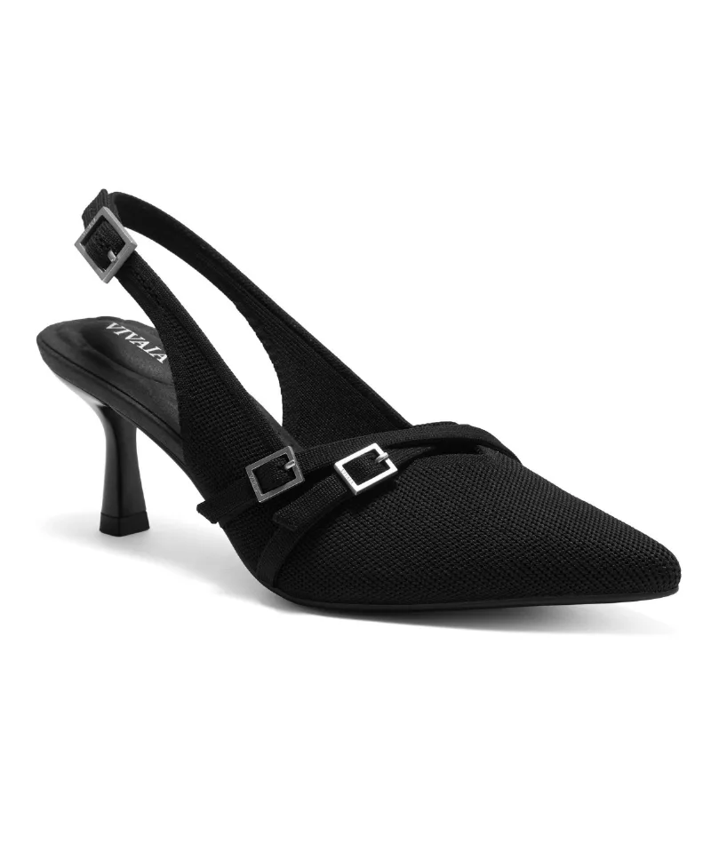 Vivaia Adela Women's PointEase Slingback Heels - Black