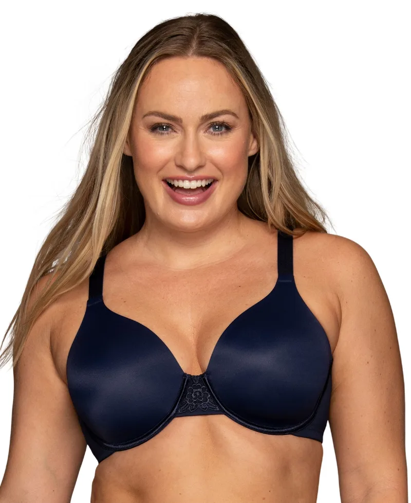 Vanity Fair Beauty Back Smoothing Full-Figure Contour Bra - Ghost Navy