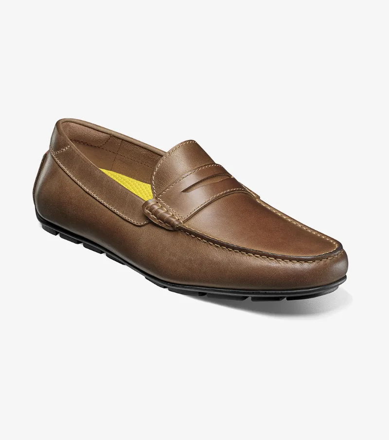 Florsheim Shoes Motor Smooth Moc Toe Penny Driver Brown CH Size 7.5