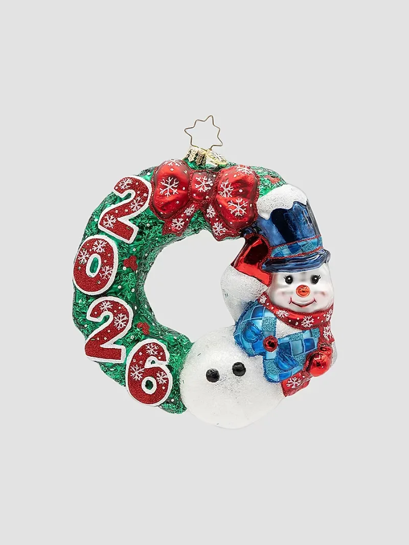 Christopher Radko 2026 A Flurry Of Cheer Glass Ornament