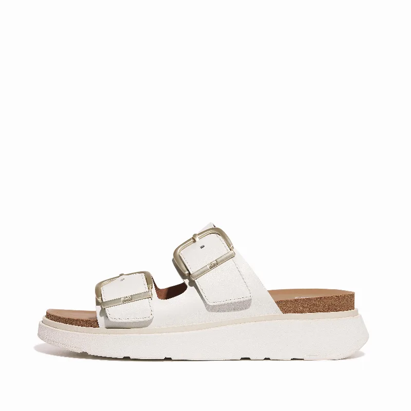 GEN-FF Buckle Two-Bar Leather Slides
