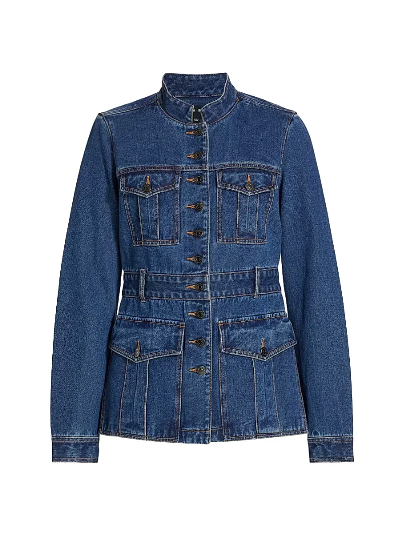 Veronica Beard Women's Tika Denim Jacket - Bright Blue - Size XS