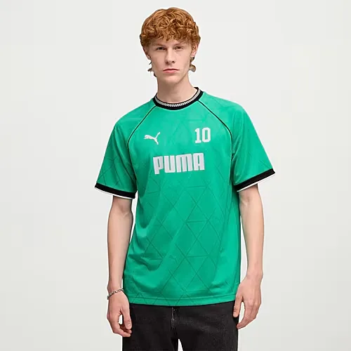 PUMA Mens Crew Neck Short Sleeve Jersey, Large, Green