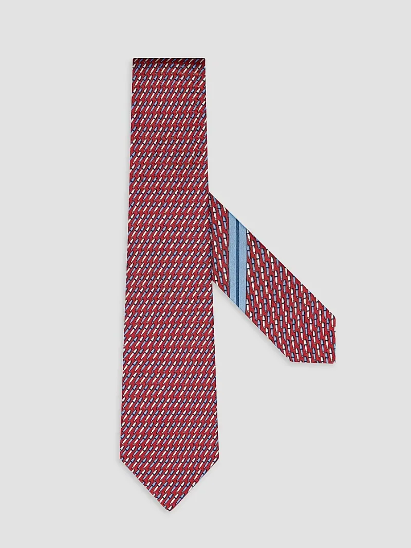 ZEGNA Men's Silk Tie - Red