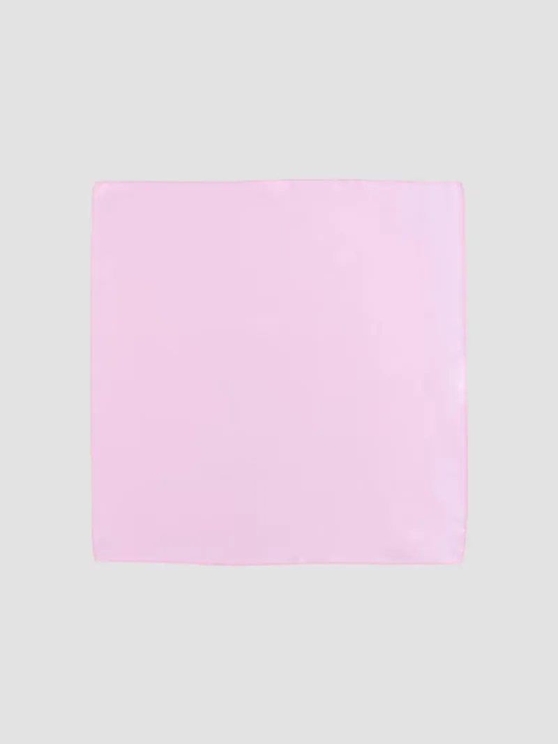Men Silk Pocket Square - Pink
