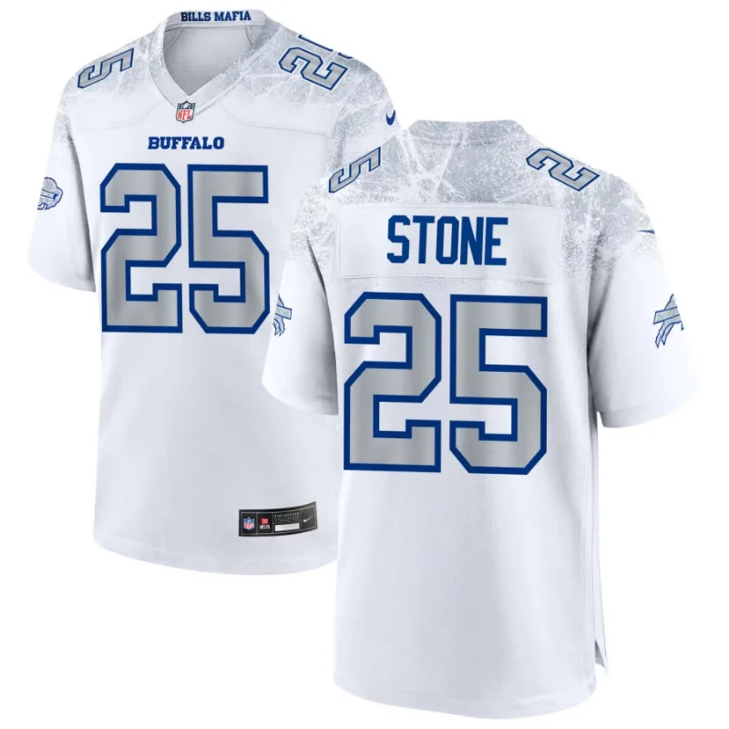 Geno Stone Men's Nike  White Buffalo Bills Rivalries Collection Custom Game Jersey