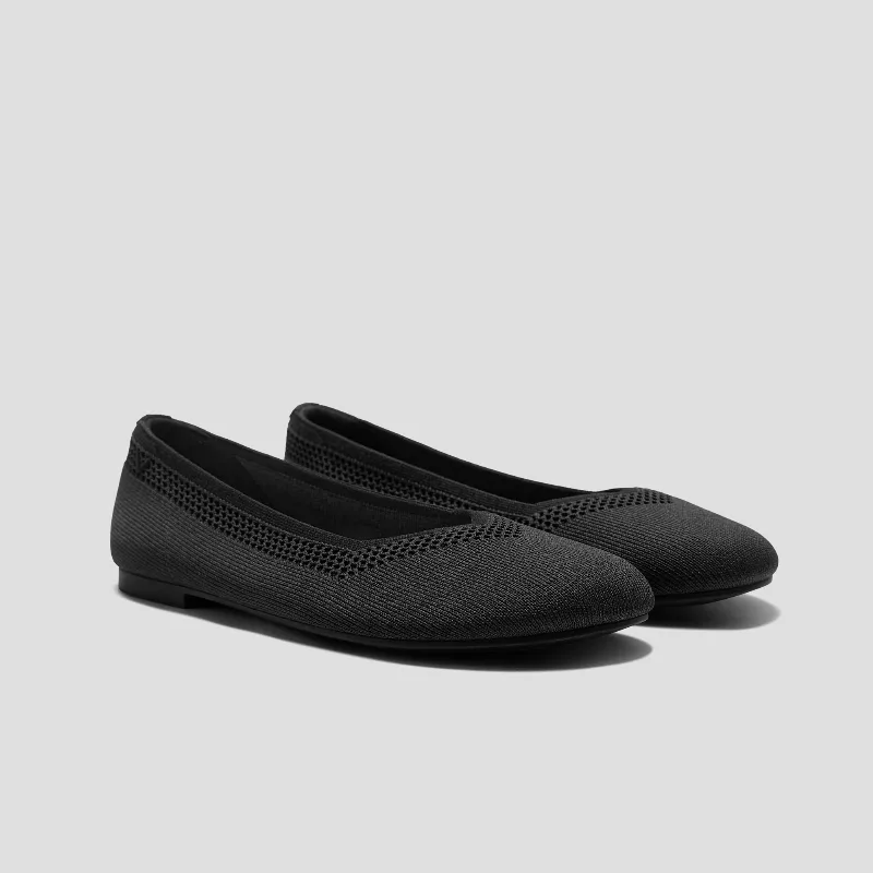 VIVAIA Wide Toe Box Flats (Tila)|BLACK|US 7