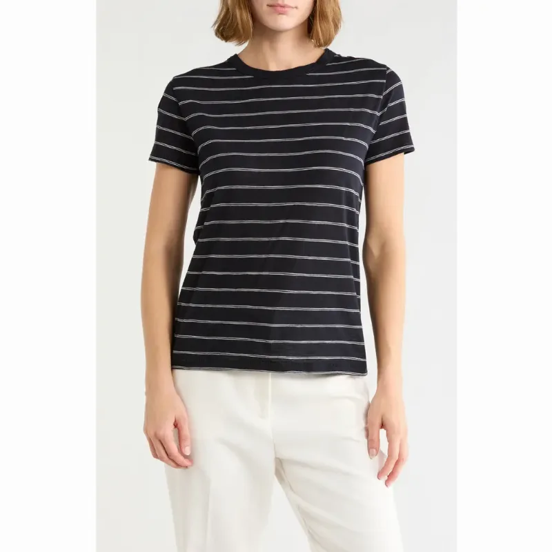 Vince Striped Short Sleeve Crewneck T-Shirt in Coastal Combo at Nordstrom Rack, Size Large