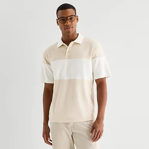 Stylus Mens Regular Fit Short Sleeve Polo Shirt, Xx-large, Beige