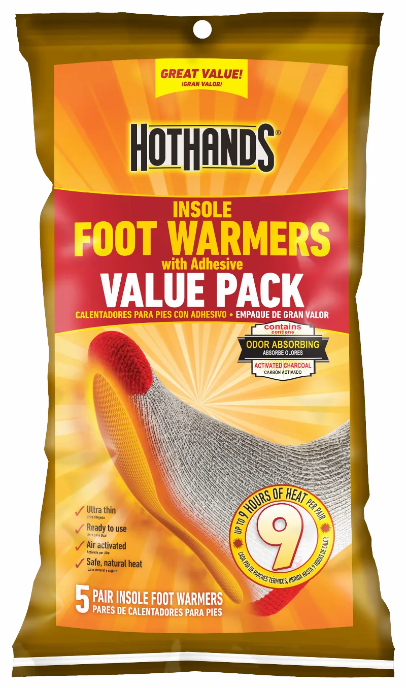 HeatMax Toasti Toes Insole Foot Warmers - Five Pair Value Pack