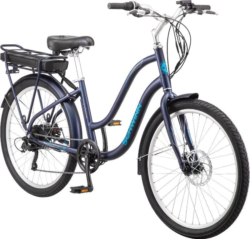 Schwinn Adult Mendocino 26" Electric Cruiser Throttle Bike | 26" | Women's | Aluminum | Bikes | Electric Bikes | Electric Bikes | Mens Electric Bikes