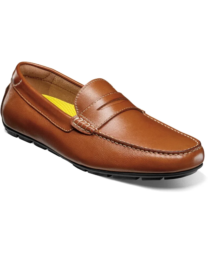 Florsheim Men's Motor Smooth Moc Toe Penny Loafer - Cognac