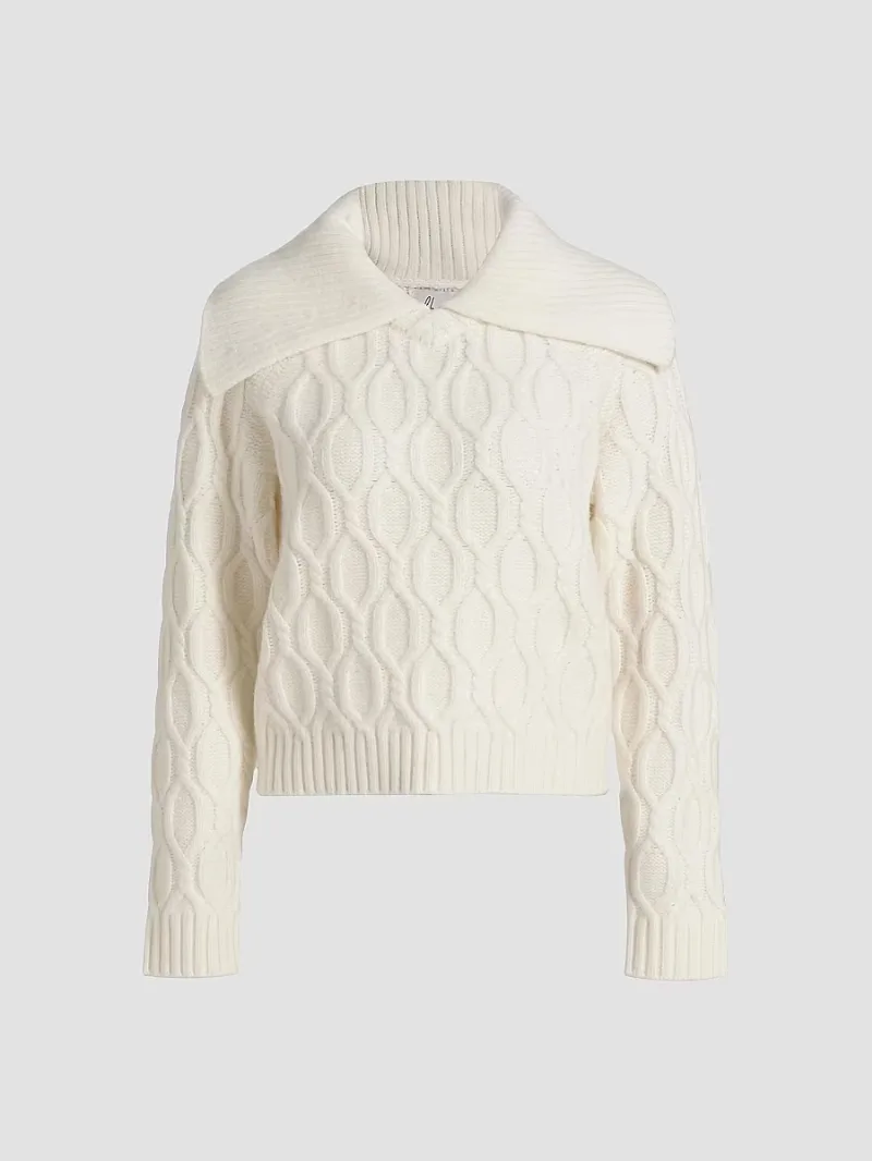 Women's Tasha Sailor Collar Sweater - Dove - Size Small