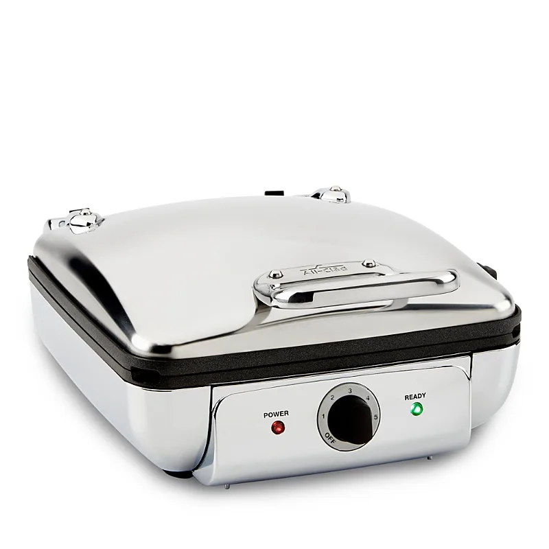 All-Clad Gourmet Mechanical Stainless Steel Belgian Waffle Maker with Removable Plates