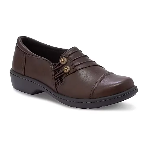 Eastland Sylvan Womens Round Closed Toe Slip-On Shoe, 7 1/2 Medium, Brown