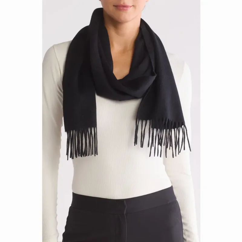 NORDSTROM RACK Cashmere Scarf in Black at Nordstrom Rack