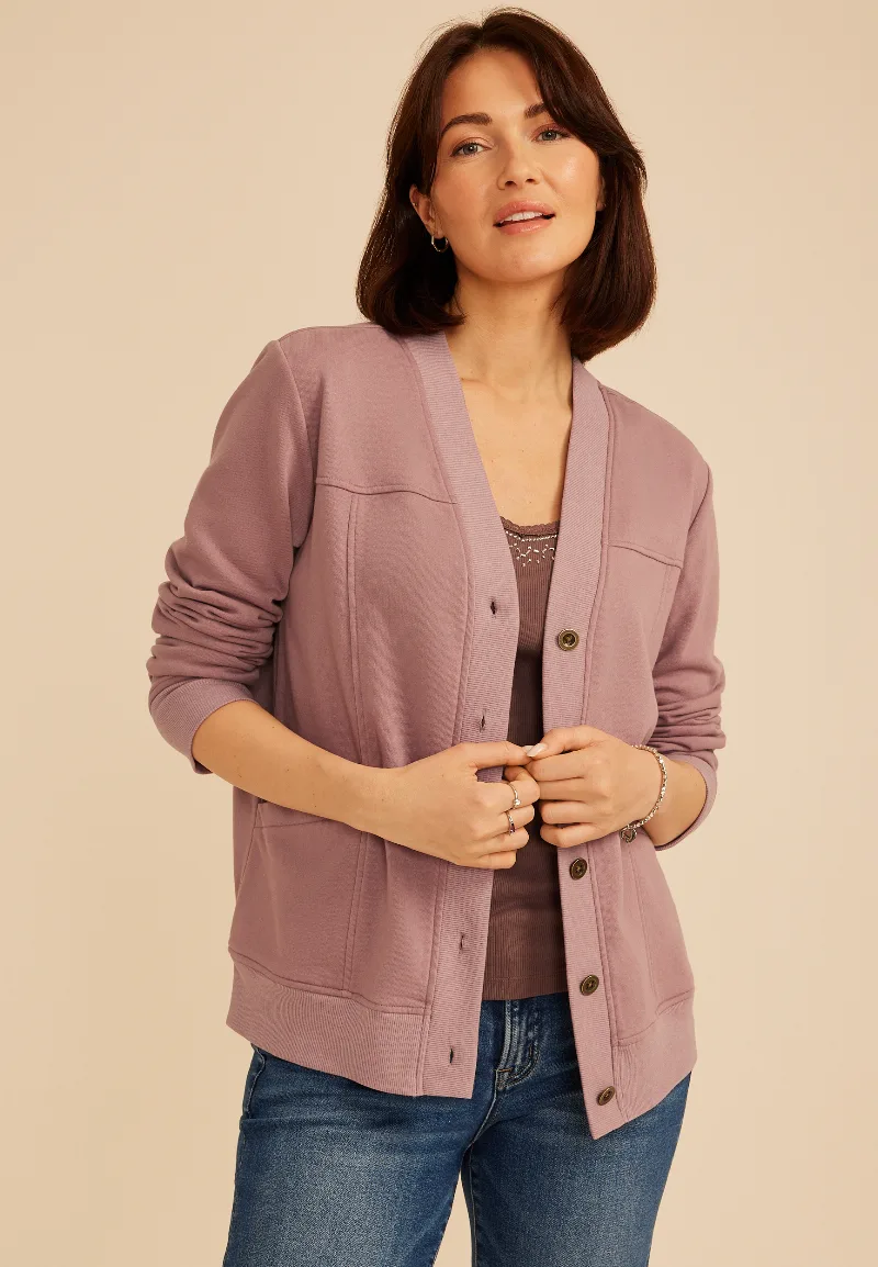 Maurices Women's Terry Pocket Cardigan