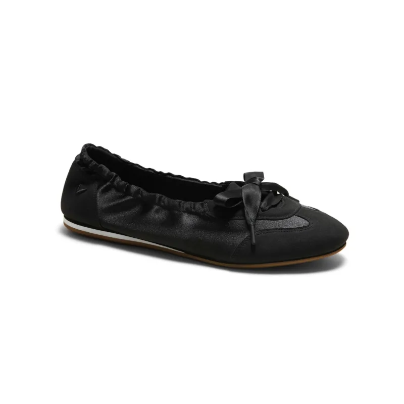 Vivaia Women's Yanka Round-Toe Satin Sneakerina - Black