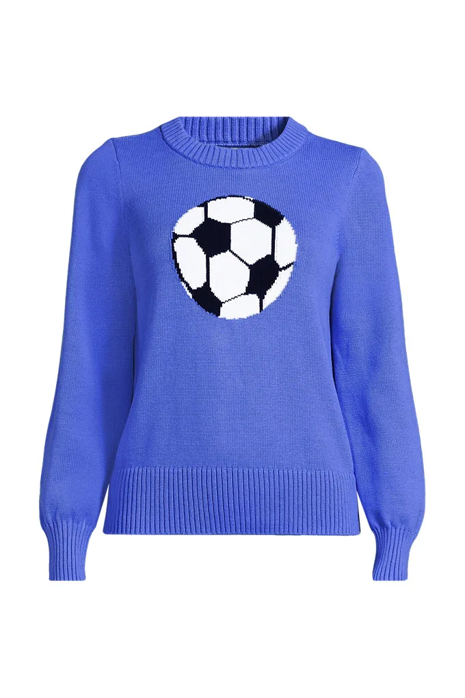 Women's Drifter Sports Icon Sweater - Lands' End - Blue - L