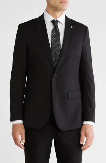 Tahari Slim Fit Stretch Blazer in Black at Nordstrom Rack, Size Xx-Large
