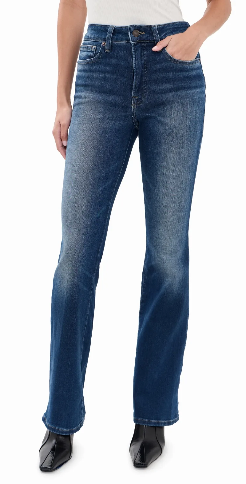 Good American Soft Tech Good Classic Bootcut Jeans Newcrest 6