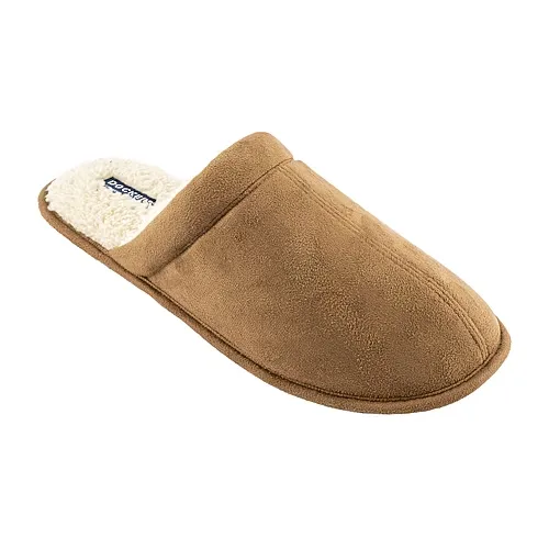 Dockers Mens Slip-On Slippers, Large, Beige