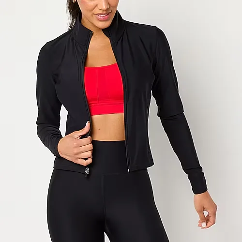 Xersion EverContour+ Womens Lightweight Softshell Jacket, Xx-large, Black
