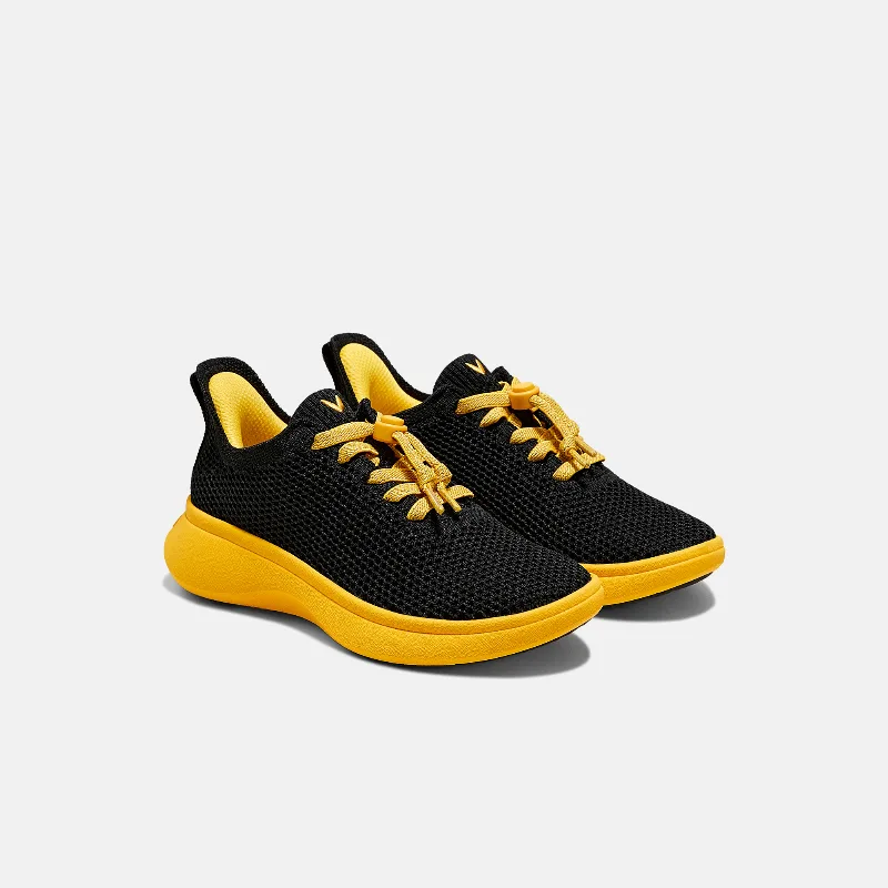 VIVAIA Kids' Sneaker Sliders (Urban Jr) - Mesh|BLACK YELLOW|2.5Y